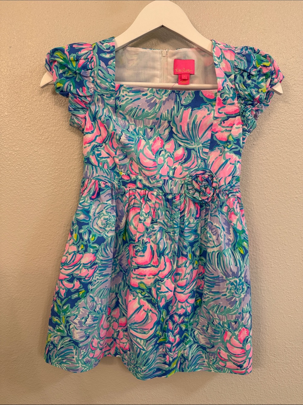 NWT Lilly Pulitzer Kids Mini Katrina Cotton Poplin Dress - Girl's Size 7